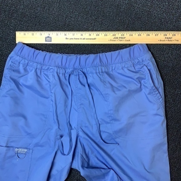 NEW Cherokee blue workwear drawstring womens size large tapered leg scrub pant - Picture 7 of 9